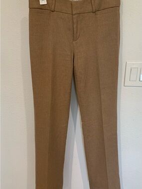 Banana Republic Wool Martin Fit Camel Straight-Leg Dress Pants, 4